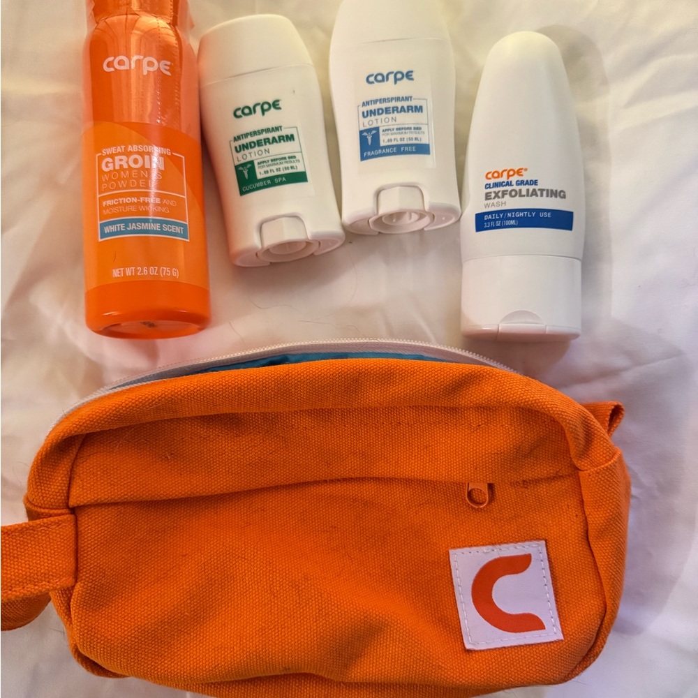 Carpe Skincare Cleanser & Exfoliant Set with Orange Bag